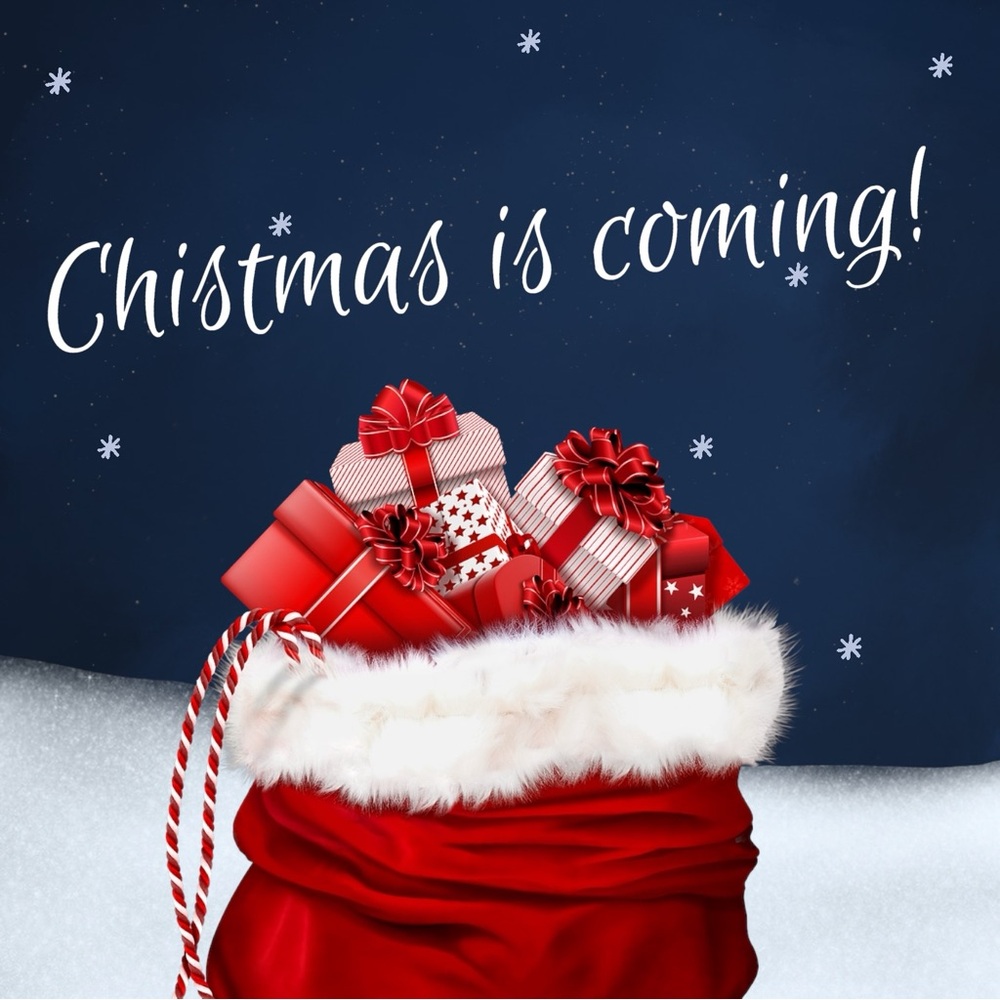 Festive Red Christmas Gift Bag